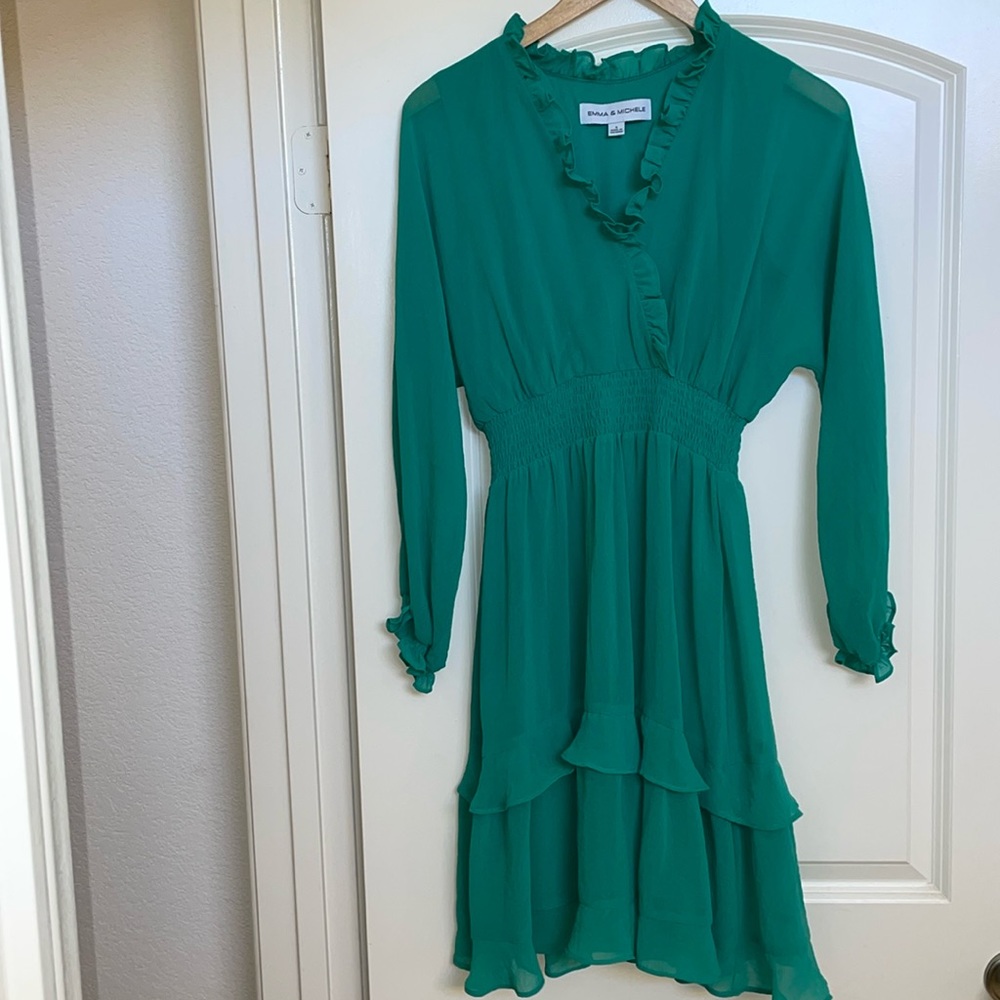 Pretty green, polyester, size small dress